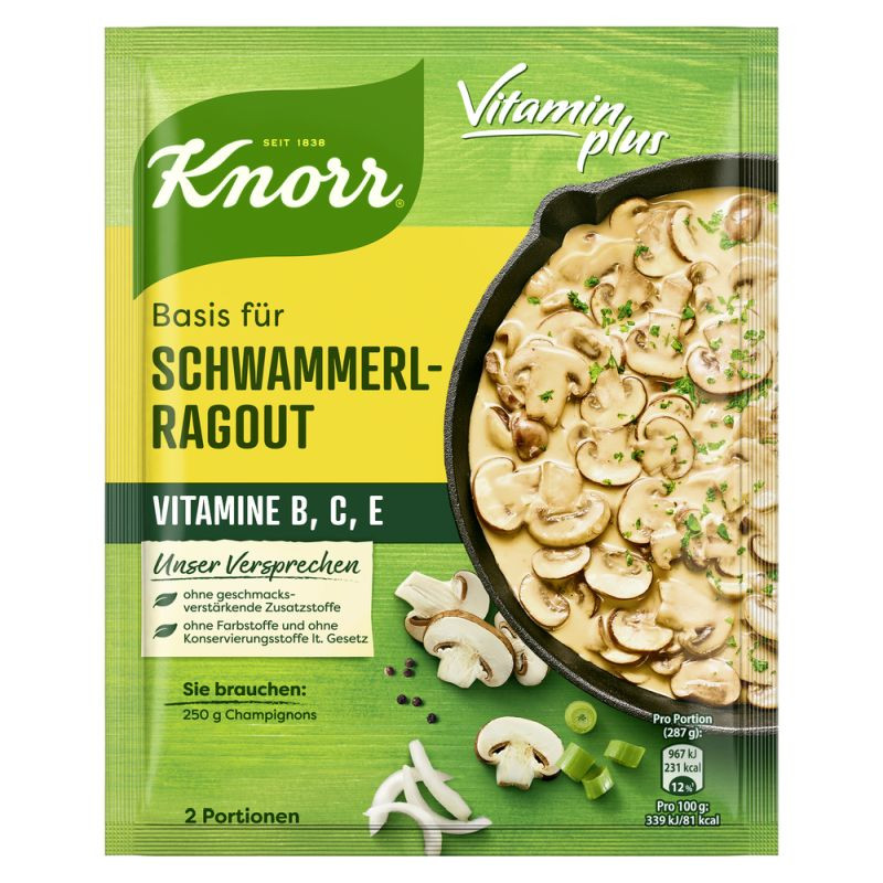 Knorr Vitamin Plus Basis für Schwammerlragout 2 Portionen