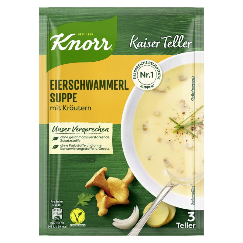 Knorr Kaiser Teller Eierschwammerl Suppe 3 Teller