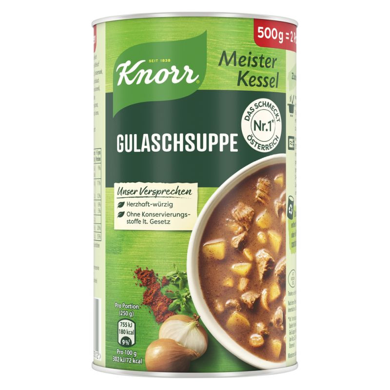 Knorr Meisterkessel Gulasch Suppe 2 Teller