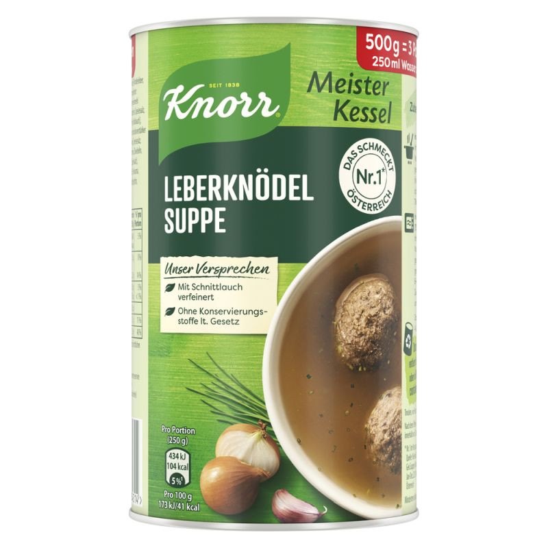 Knorr Meisterkessel Leberknödel Suppe 2 Teller