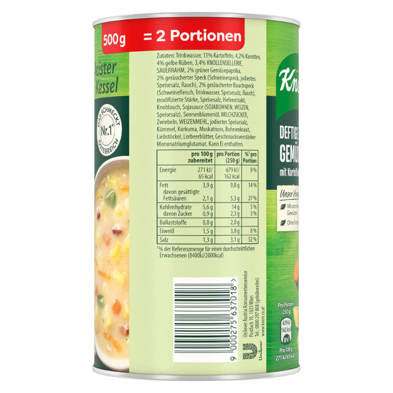 Preview: Knorr Meisterkessel Deftige Gemüse Suppe 2 Teller – Herzhaft und nahrhaft