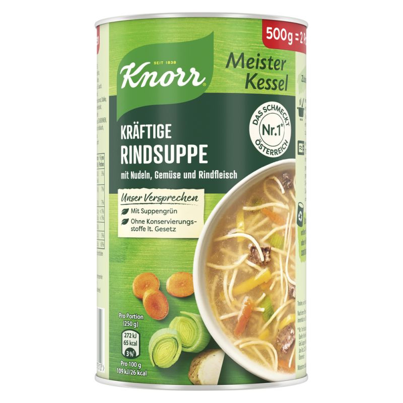 Knorr Meisterkessel Kräftige Rind Suppe 2 Teller