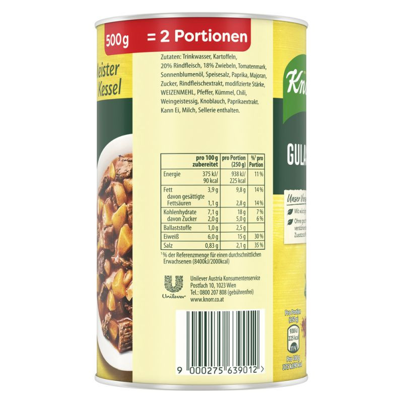Preview: Knorr Meisterkessel Rindsgulasch 2 Portionen – Kräftig und aromatisch
