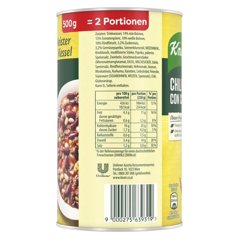 Knorr Meisterkessel Chili con Carne 2 Portionen