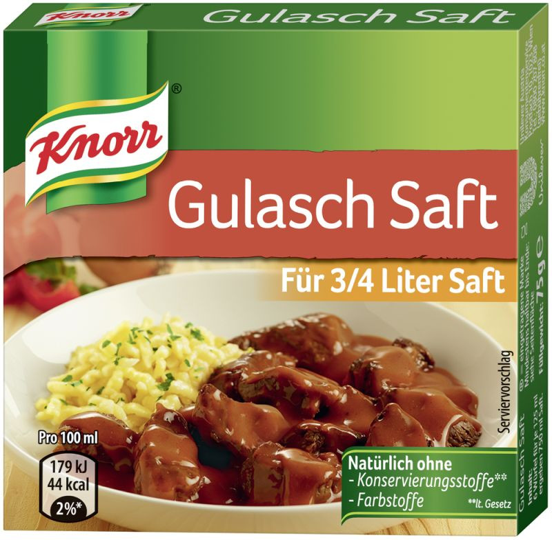 Knorr Gulasch Saft Würfel 3/4 l