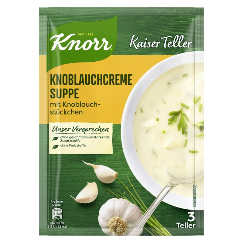 Knorr Kaiser Teller Knoblauchcreme Suppe 3 Teller