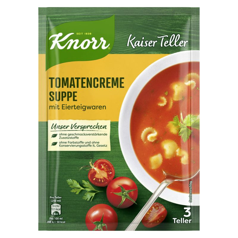 Knorr Kaiser Teller Tomatencreme Suppe 3 Teller