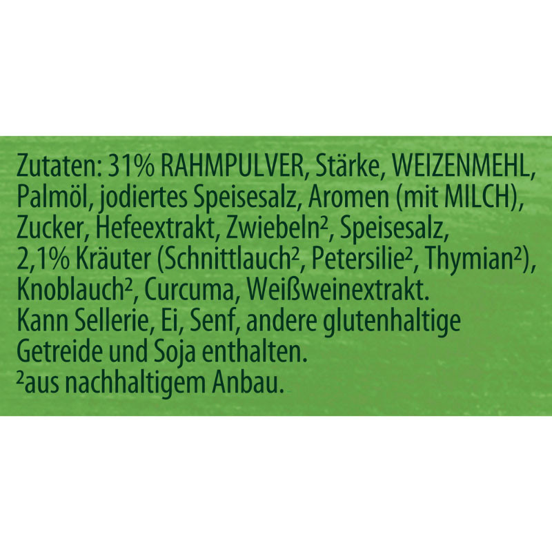 Preview: Knorr Feinschmecker Kräuter Rahm 250 ml – Cremig, aromatisch und perfekt gewürzt!