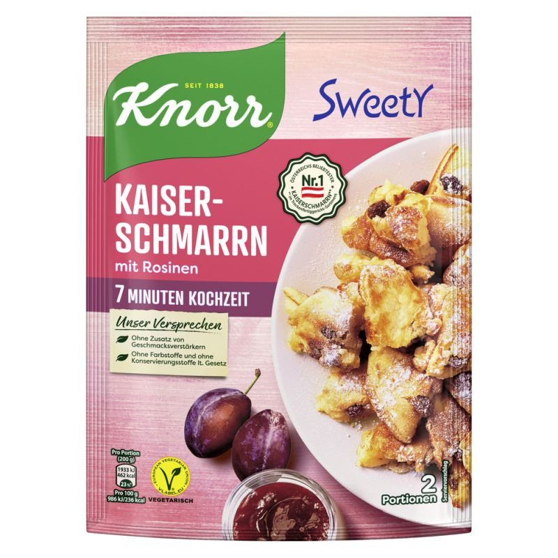 Knorr Sweety Kaiserschmarrn mit Rosinen 2 Portionen