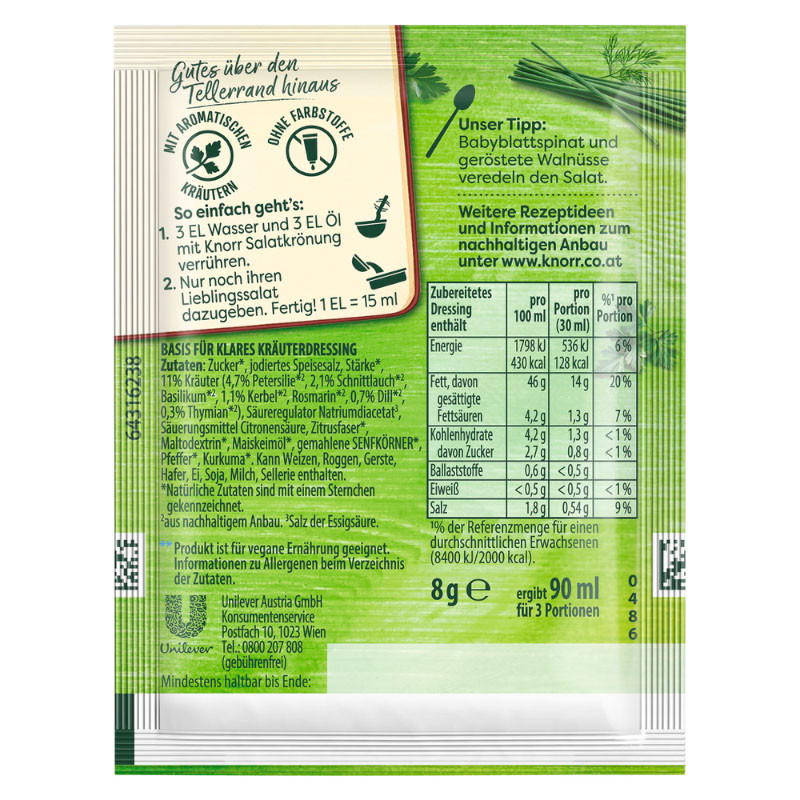 Preview: Knorr Salatkrönung 7-Kräuter Dressing 3er-Pack – Frisch und aromatisch
