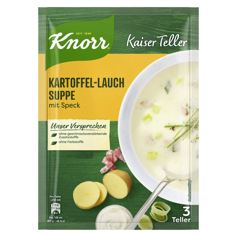 Knorr Kaiser Teller Kartoffel Lauch Suppe 3 Teller