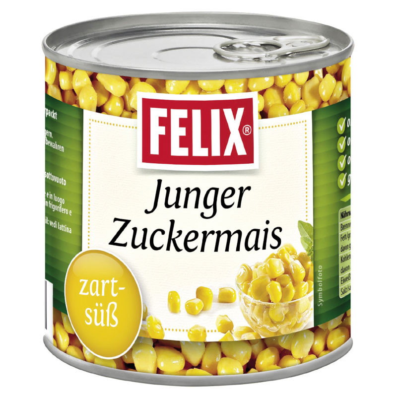 Felix Junger Zuckermais 340 ml – Zart-süß und saftig