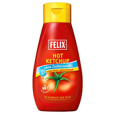 Felix Ketchup hot ohne Zuckerzusatz 435g