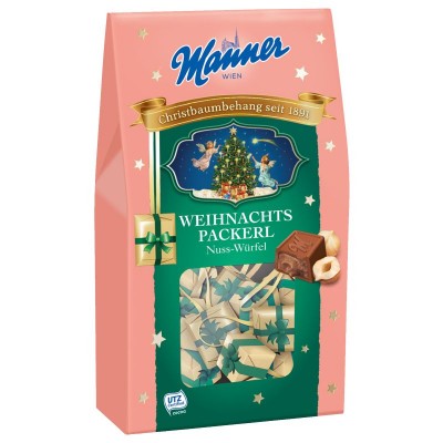 Manner Weihnachtspackerl Nuss-Würfel 290g