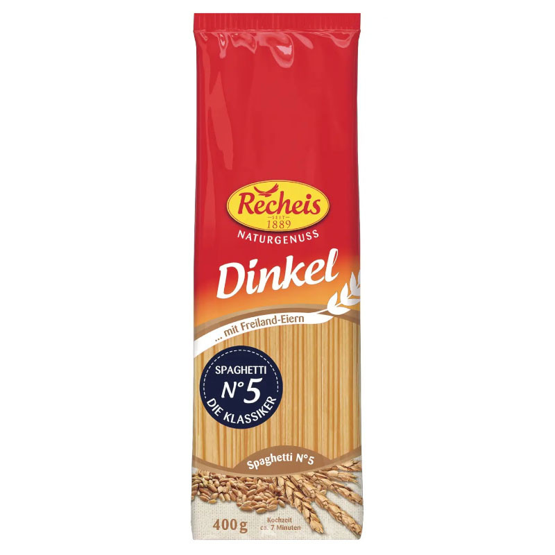 Recheis Dinkel Spaghetti Nr. 3 400 g – Spaghetti aus Dinkelgrieß