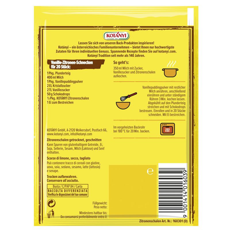 Kotanyi Zitronenschalen Brief 19g