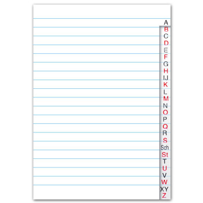 Preview: Ursus Style Registerheft T540R A5 40 Blatt 80g/qm 10mm liniert