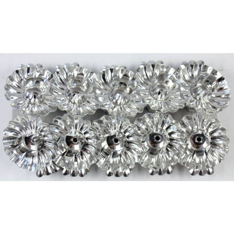 Christbaumkerzenhalter Luxus silber mit Tropfschale 10 Stück