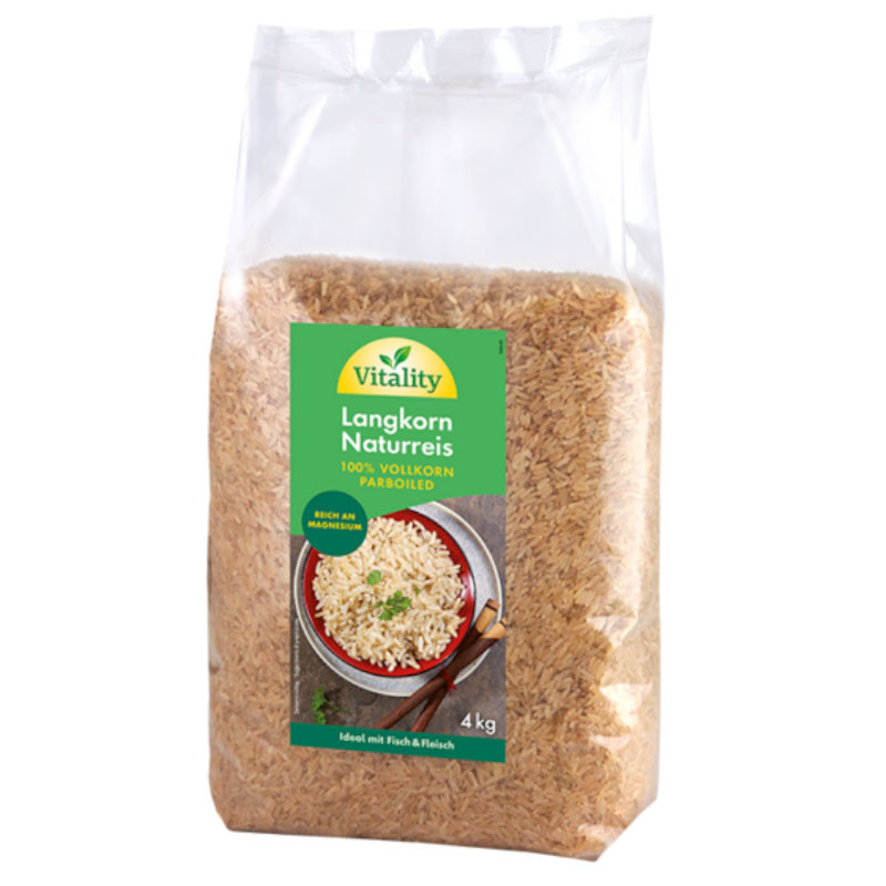 Vitality Naturreis Langkorn Parboiled 4 kg – 100% Vollkorn, kernig & locker