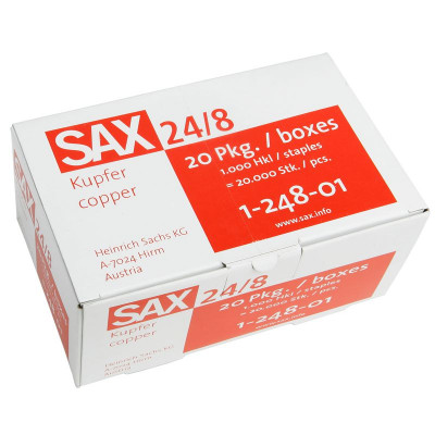 SAX Heftklammern 24/8 Kupfer 1000 Stück