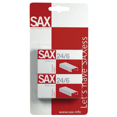 SAX Heftklammern 24/6 Kupfer 2x1000 Stück