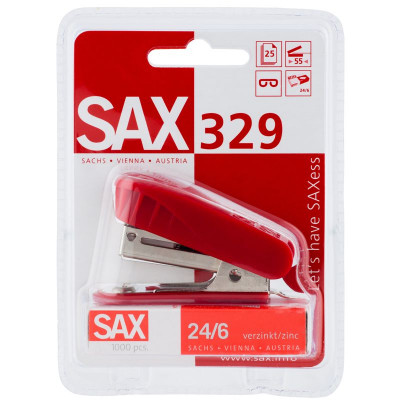 SAX Hefter Beta Line inkl. 24/6 Klammern 20 Blatt rot