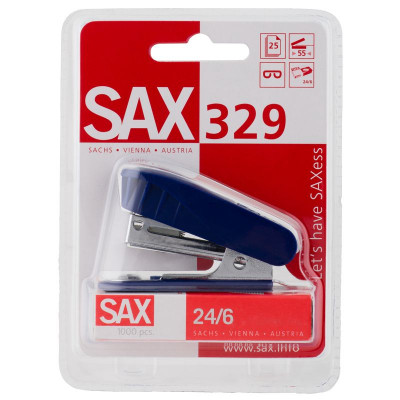 SAX Hefter Beta Line inkl. 24/6 Klammern 20 Blatt blau