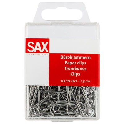 SAX Büroklammern 125 Stück 2,5cm