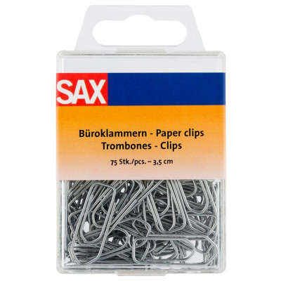 SAX Büroklammern 75 Stück 3,5cm