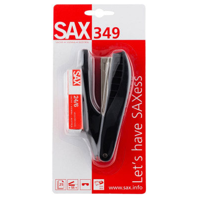 SAX Hefter Beta Line inkl. 1000 Heftklammern 24/6 25 Blatt schwarz