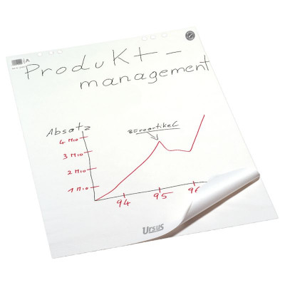Ursus Style Flip-Chart-Block 68x99cm 20 Blatt 80g/qm blanko
