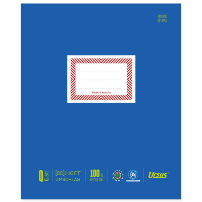 Ursus OE Heftumschlag Quart 150g/qm blau