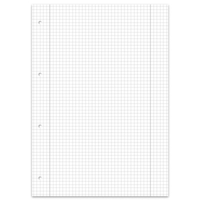 Preview: Ursus Green Collegeblock Lin28 A4 80 Blatt 90g/qm 5mm kariert mit RL 4-Loch grün