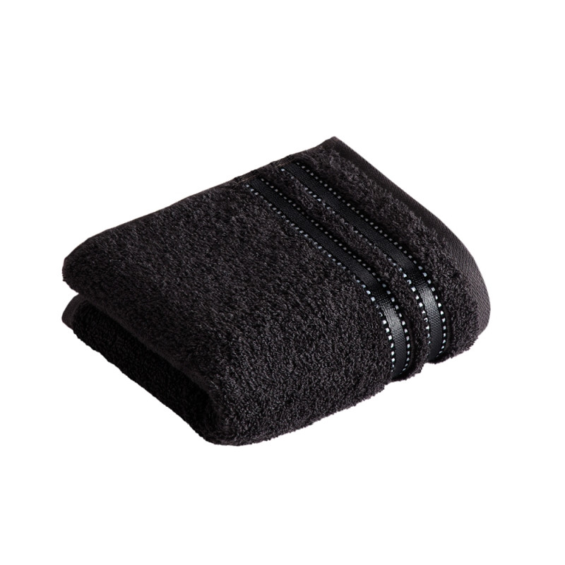 Vossen Gästetuch Cult de Luxe 30x50 cm Schwarz 790