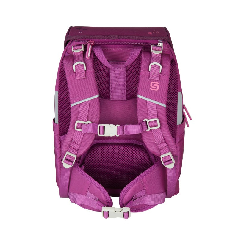 Preview: Schneiders Ergojet Schultaschen Set 6-tlg. Purple Hearts Mädchen