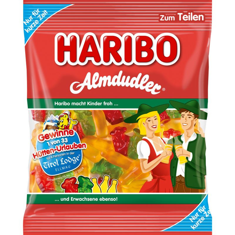 Haribo Almdudler Gummibärchen Fruchtgummi mit Almdudler Geschmack 160 g Beutel