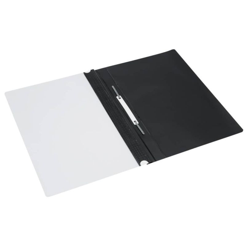 Preview: Donau Schnellhefter PVC A4 mit Universalloch-Abheftleiste schwarz