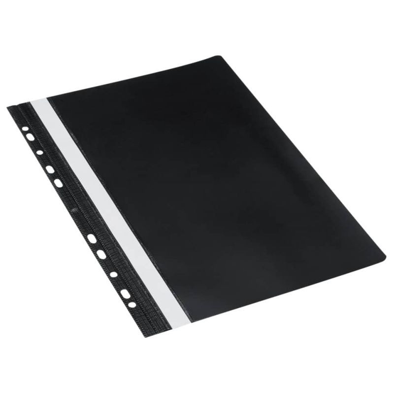 DONAU Schnellhefter PVC A4 mit Universalloch-Abheftleiste schwarz
