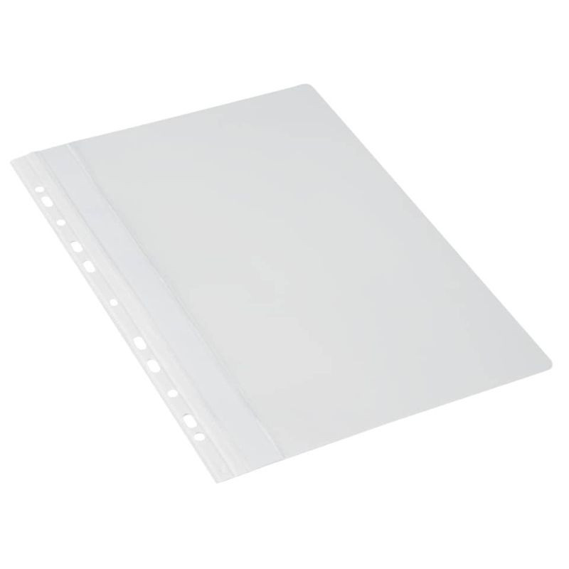 DONAU Schnellhefter PVC A4 mit Universalloch-Abheftleiste weiß