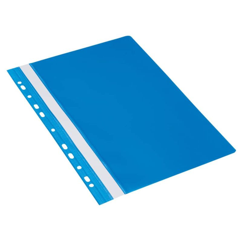 DONAU Schnellhefter PVC A4 mit Universalloch-Abheftleiste dunkelblau