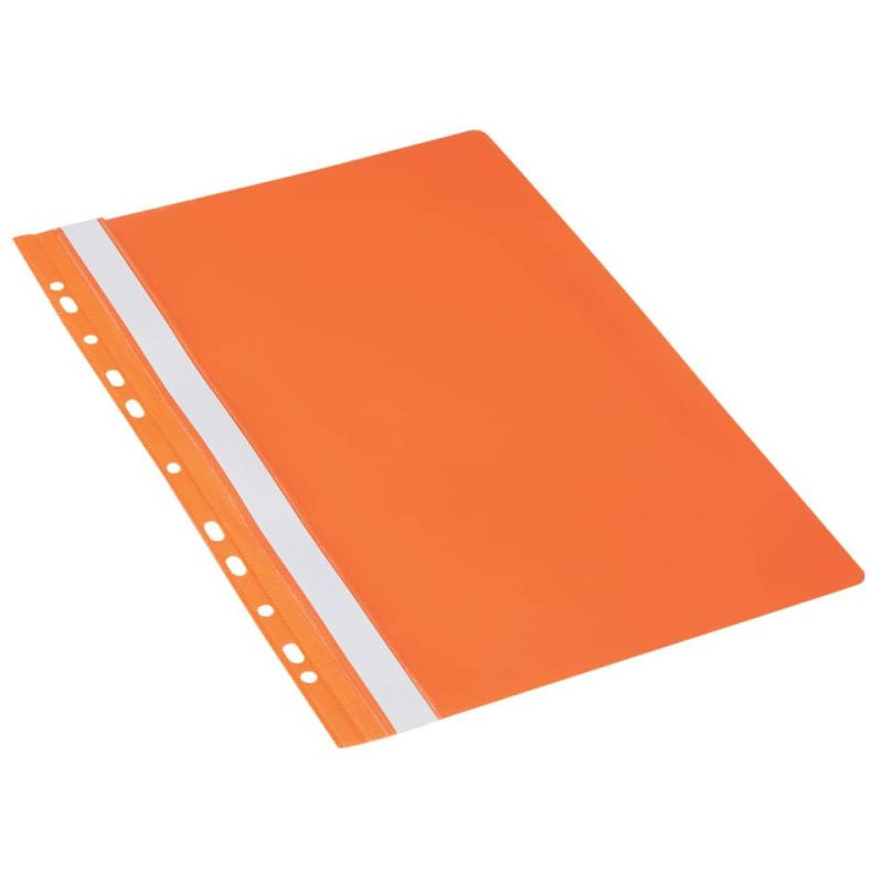 DONAU Schnellhefter PVC A4 mit Universalloch-Abheftleiste orange