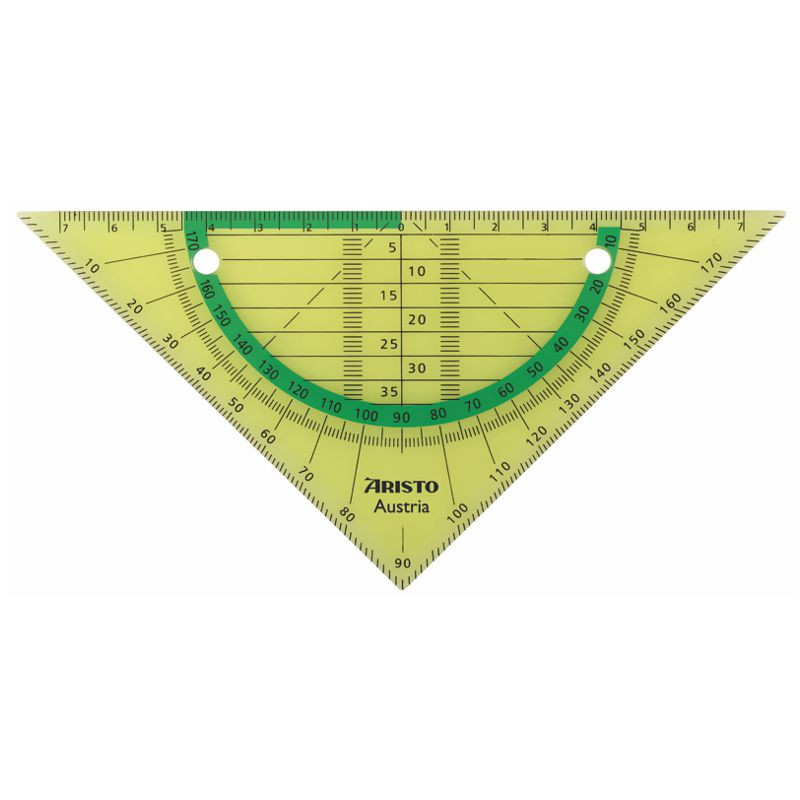 ARISTO Flex Geometrie Dreieck 16 cm biegsam neongrün