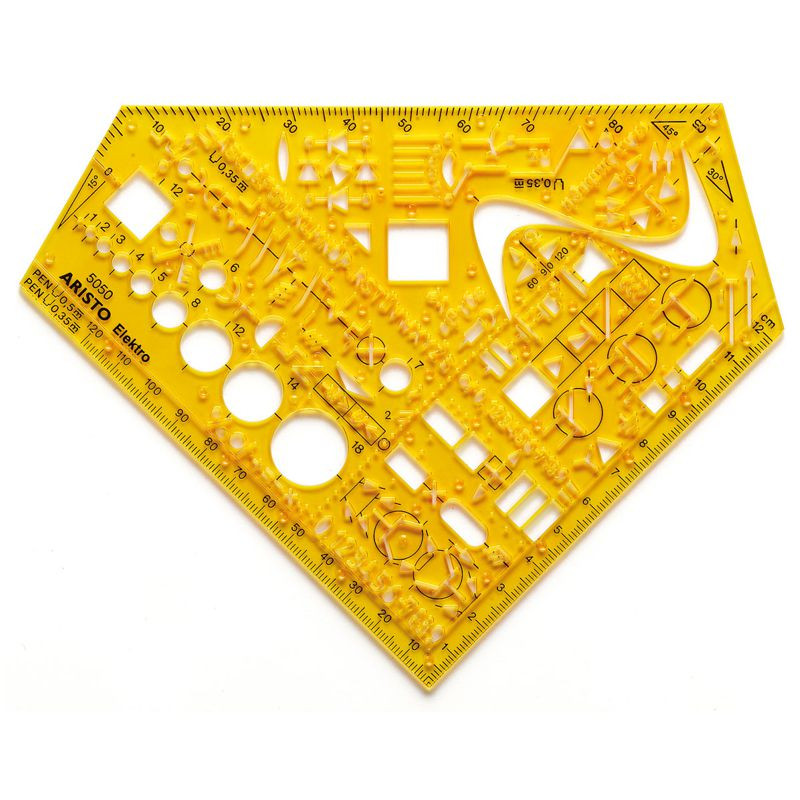 ARISTO Schulwinkel Elektro Tuschenoppen orange-transparent