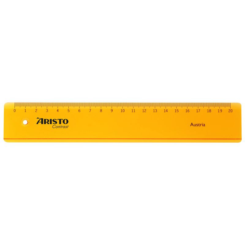 ARISTO Contrast Lineal 20 cm, orange-transparent