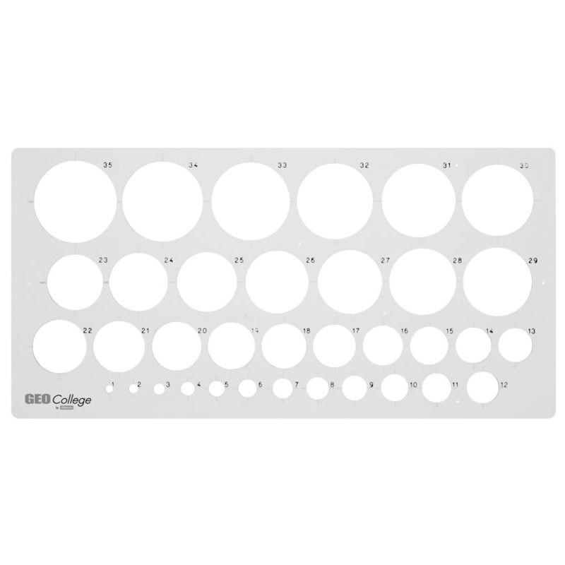 ARISTO College Schulkreisschablone, Kreise 1-35 mm