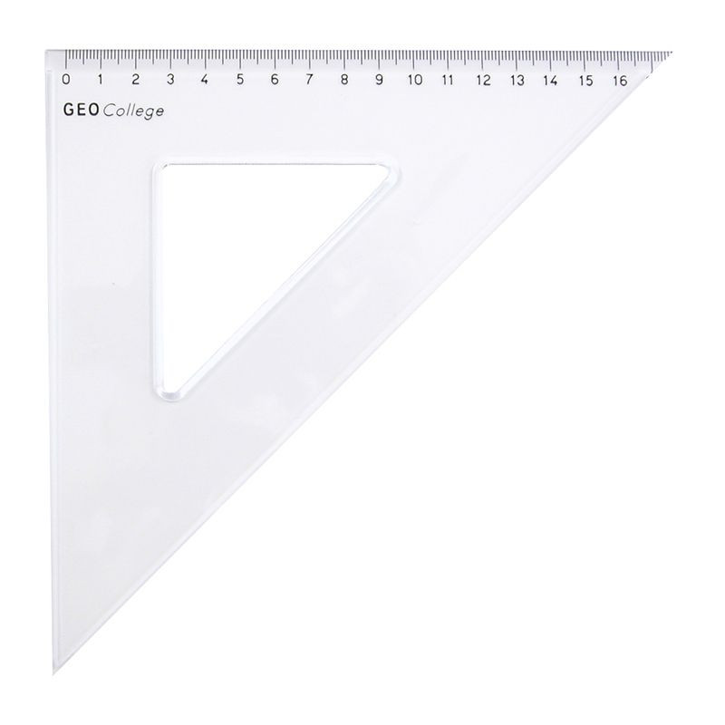 ARISTO College Dreieck Set 25 cm, 45°+ 60°, transparent