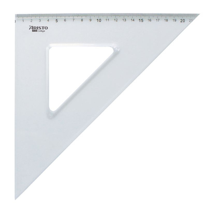 ARISTO College Dreieck Set 30 cm, 45°+ 60°, transparent