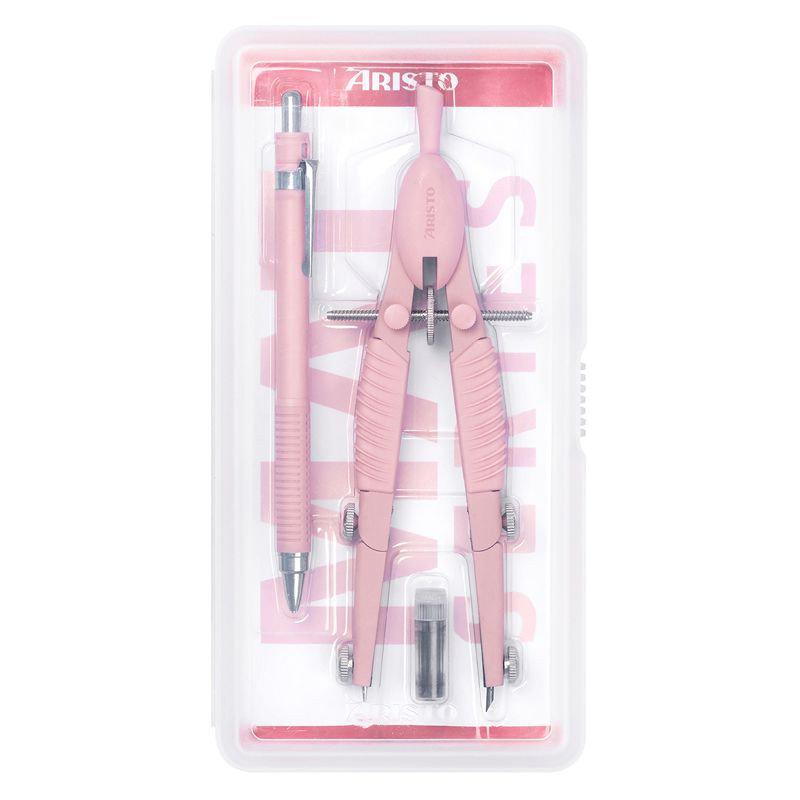 ARISTO TopLine Schnellverstellzirkel mit Feinminenstift Set rose matt