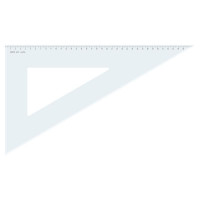 ARISTO Dreieck 60°, Hyp. 42.5cm, glasklar, mit Facette, Teilung 38.6 cm