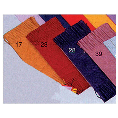 Bonbonwickel Blumenseide, gefranst dunkelrot 8,6x17cm 100 Stück